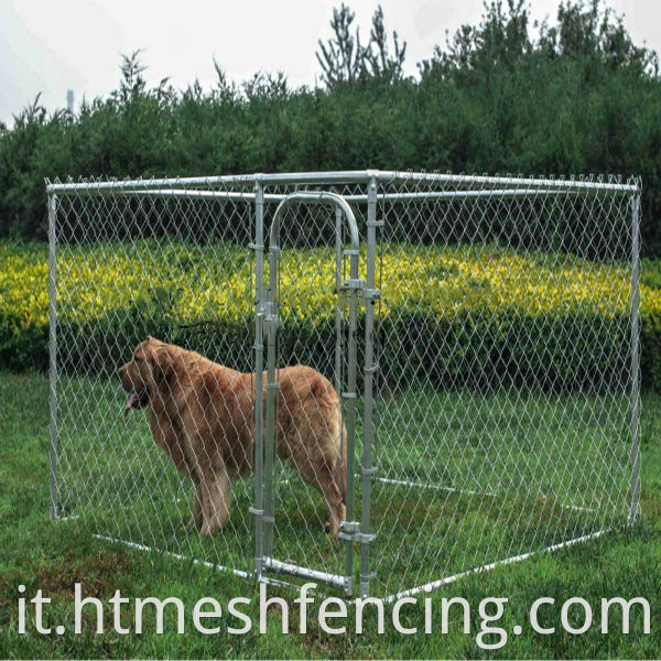 Dog House per cani da cani da galvanizzato a caldo in metallo pesante all'aperto galvanizzato gabbia canile